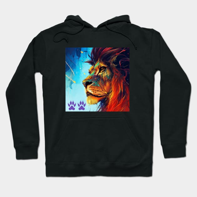 Colorful Lion King Hoodie by Casual Wear Co.